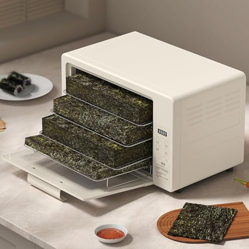 Mavdecll Caja de secado de algas eléctrica, 12 L/25 L, acero inoxidable, secador de verduras, temperatura 30 – 100 °C y temporizador ajustable de 24 horas, con rejilla extraíble para hornear