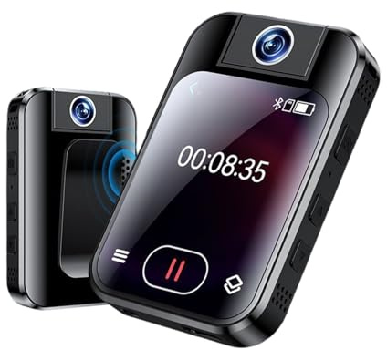 Goshyda Lettore MP3 Sportivo con Bluetooth 5.4 e Fotocamera Ruotabile a 180°, Lettore Musicale Portatile Touch Screen da 2,02 Pollici con Altoparlante Incorporato
