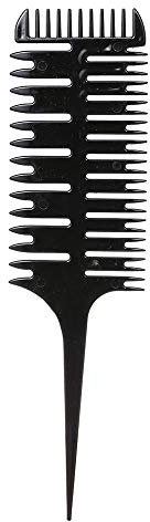 Peine para teñir el cabello de mechones 3 vías profesional tejido Herramienta estilismo tinte uso en salones Ahorra esfuerzo Seccionamiento automático Ligero Agarre ergonómico