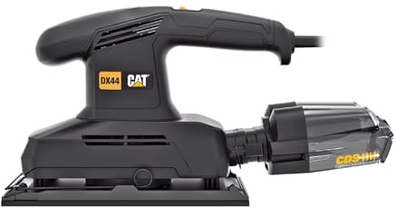 CAT DX44 Schwingschleifer 350W, 113x230 mm Schleiffläche, 6000–11000 U/min, 2.4 mm Schwingkreis, (inkl. Zyklon-Staubbox, Adapter, Schleifpapier und Locher)