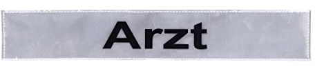 RescPol Rückenschild Arzt - 30 x 5cm - weiß