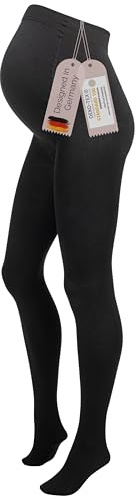 Herzmutter Medias Termicas premama - embarazo – maternidad – calientes- invierno - opaco mate - mujer- negro - 1700 (S/M, Negro)