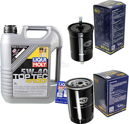 QR-PARTS 69405790 Filter Set Inspektionspaket 5 Liter Motoröl Top Tec 4100 5W-40 SCT Germany Kraftstofffilter Ölfilter