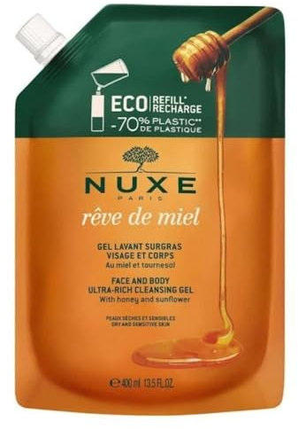 Nuxe Rêve de Miel Gel Lavant Surgras Éco-Recharge 400 ml