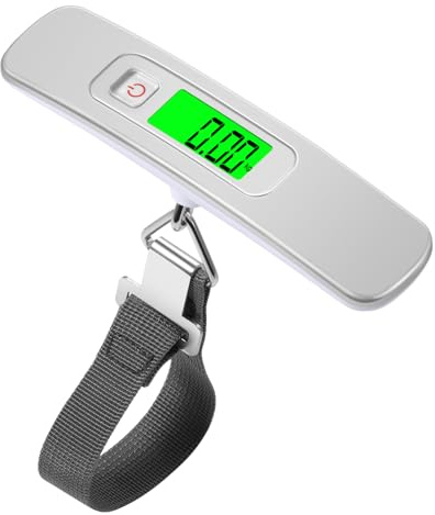 Blendura Pesa Digital Maletas de Viaje, Escala del Equipaje, Bascula LCD Portátil, 110 lb/50 kg Adecuado para Viajes al Aire Libre(Batería está en el Compartimiento）