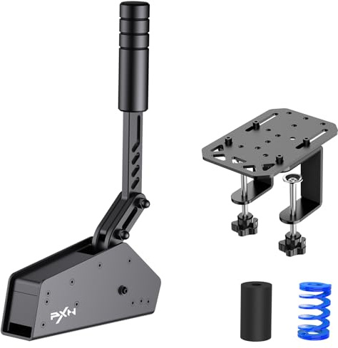 PXN HB S Freno de Mano USB para Sim Racing – Freno de Mano para PC, Sensor Lineal de 16 Bits, Fuerza y Recorrido Ajustables, Palanca Bidireccional, Resorte + Amortiguador – Para PC Windows