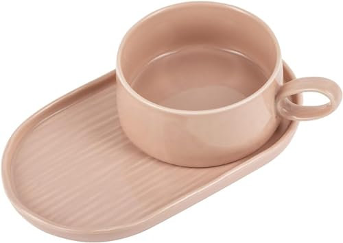 OUSIKA Ensaladera Tazones De Sopa De 14 Oz Taza De Sopa Con Asas, Juego De Platos De Desayuno De Cerámica for Desayuno, Sándwich, Sopa, Café, Cereales, Tazones for Servir, Verde Claro, Tazón De Desayu