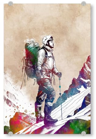 artboxONE Acrylglasbild 30x20 cm Sport Bergsport Kunst F Bild hinter Acrylglas - Bild Berg Bergsteigen Bergsteiger