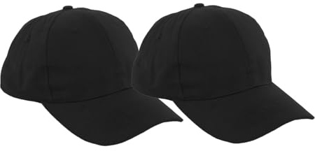 MFAZ Morefaz Ltd Set 2X Baseballkappe Jungen Mädchen Mütze Hut Kinder Kindermütze Baseball Cap (DE/NL/SE/PL, Alter, 4 Jahre, 14 Jahre, Black)