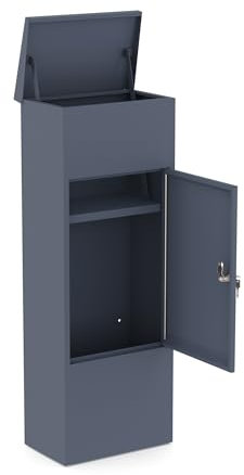 Paketbox Paketbriefkasten, XXL Briefkasten, Paketkasten, Briefkasten, Postbox (Weiß/Anthrazit) Condit 3 (Anthrazit (RAL 7024))