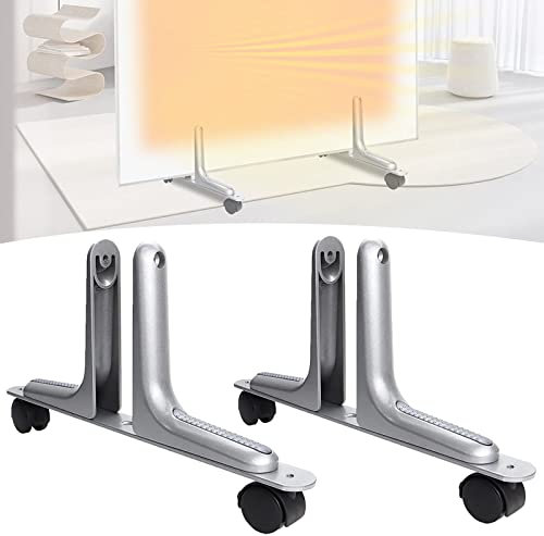Lot de 2 pieds robustes en alliage d'aluminium pour radiateurs infrarouges de moins de 6 cm d'épaisseur – Supports pour chauffage infrarouge
