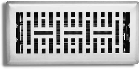 Sierra Grates 4x14 Metal Floor Register Vent Cover, Metro Design White Finish, Decorative Steel HVAC Air Vent Grille, Durable Heavy Duty Floor Vent for Home, Easy Install