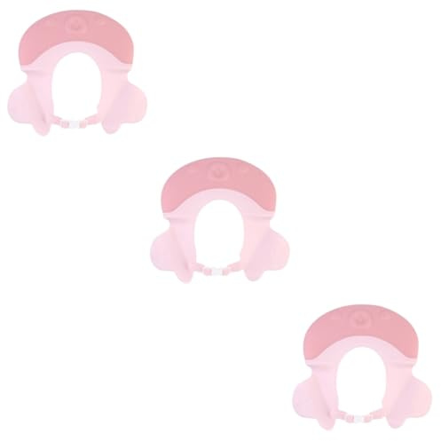 Toyvian 3pcs Adorable Shampoo Cap for Boys and Girls Light Practical Boy Girl Shower Cap for Bath Wash for Cradle Treatment