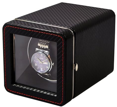 Uhrenbeweger 1 Uhr Watch Winder Box Automatik Uhrenbeweger leise Uhrenbeweger für Automatikuhr Type-C USB Aufladen luxuriöser Uhrendreher Automatischer Uhrenbeweger für eine Uhr Uhren Bewegungsgerät