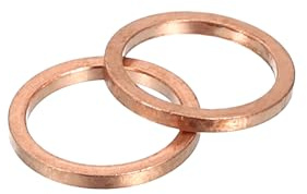 sourcing map 20 rondelle piatte M8, in rame, 8 mm ID x 10 mm OD x 1 mm di spessore per viti a bullone, riparazione di fabbriche, cucine, negozi e costruzioni all'aperto, rosso