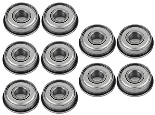 10 Cuscinetti a Sfera in Miniatura Flangiati in Acciaio Schermato F608Z, 8 * 22 * 7 Mm, per Apparecchiature Meccaniche, Strumenti Elettrici, Giocattoli, Porte e Finestre a Basso