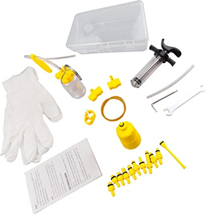 Parliky 1set Bike Disc Brake Oil Bleed Tool Kit for Mountain Bicycles Professional Mineral Oil Refill Kit Compatible Essential Repair Accessory for Easy Brake Maintenance