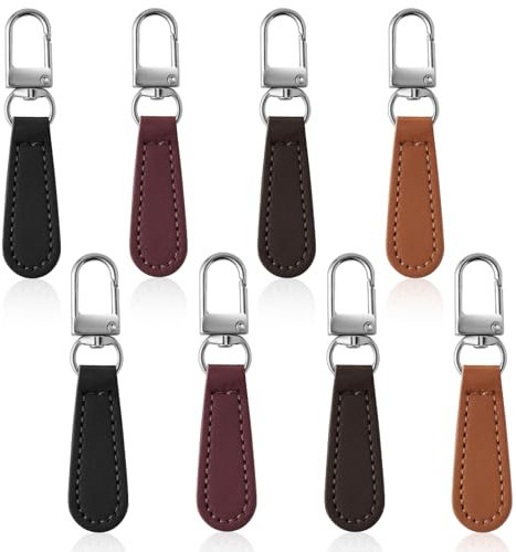 Deoward 8 Stück Reißverschluss Zipper Ersatz Reisverschluss Reparatur Anhänger für Gepäck, Koffer, Rucksäcke, Jacken, Geldbörsen, Handtaschen, Jeans