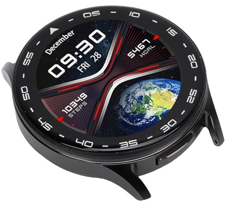 Tbest Montre Connectée 2 en 1, étanche, avec Réduction du Bruit et IA, pour Le Sport et Le Fitness, pour Hommes et Femmes (Black)