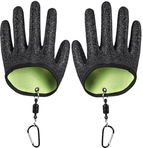 Gants de pêche anti-crevaison – Équipement de manipulation du poisson-chat | Protection contre les coups de couteau et les prises pour homme et femme, utilisation familiale et gants de protection