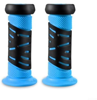 Yuanpgky Juego de empuñaduras de goma para manillar de bicicleta para niños, antideslizantes, impermeables, para bicicleta y patinete en varios colores (para azul cielo)