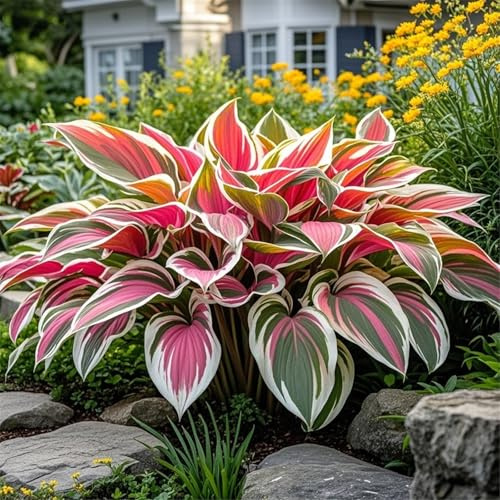 Radici selezionate di hosta,Bulbi di hosta,miste,resistenti al freddo e alla siccità,adatte per la decorazione di giardini e balconi-2 Rizoma-A