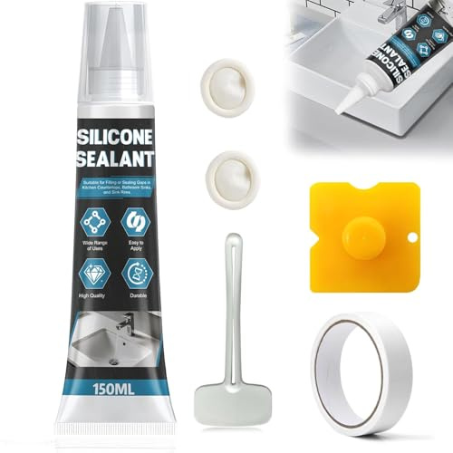 WEILAOK Silicona Gris, Silicona Baño, Lechada para Azulejos Baño, Resistente al Agua y Duradero, Ideal para Baños, Cocinas, Ventanas, etc, 150ML