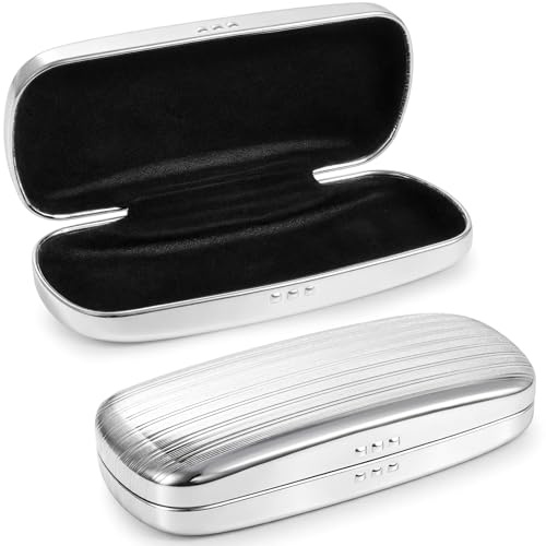 Hifot Brillenetui Hardcase, Aluminium Brillen Etui Hart, Metall Sonnenbrillen Etui, Brillenetui Hartschale für Damen Herren Kinder