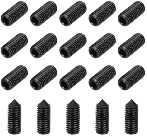 QUARKZMAN 30 Pcs Tornillos De Fijación M10x20mm Punto Cónico