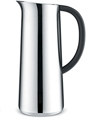 Alessi Nomu NF05 - Design Doppelwandige Isolierkanne,Edelstahl und Termoplastische Harz, 17,00 x 11,70 x 29,00 cm, Silber