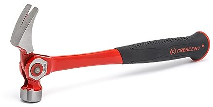 Crescent CINDEX18 Klauenhammer aus Stahl, mit gepolstertem Griff, 510 g, Schwarz