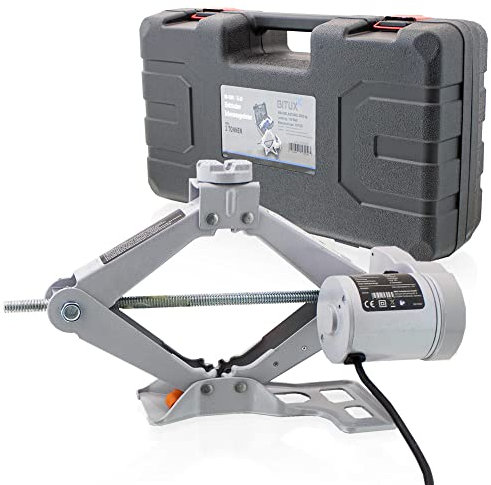 BITUXX® Elektrischer Wagenheber Scherenwagenheber Autoheber KFZ Auto PKW 12V 2T 2000Kg