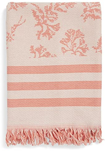 Vera Bradley Women's Beach Towel, Floating Fronds Coral, One Size