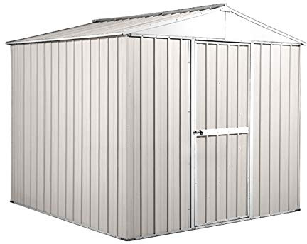 Box in Acciaio Zincato Casetta da Giardino in Lamiera 2.75 x 1.75 m x h2.12 m - 87 KG – 4,81 metri quadri – BIANCO