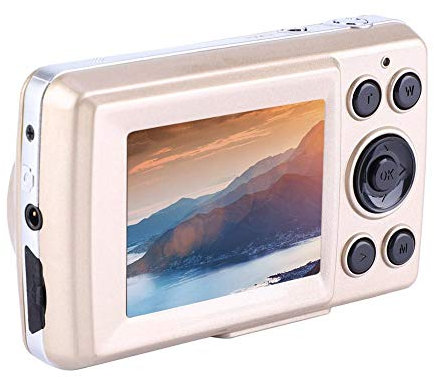 Mini cámara Digital, videocámara Digital Zoom 16X 4X HD, cámara de vídeo 720P 30FPS de Alta definición para Adultos/Ancianos/niños (Oro)