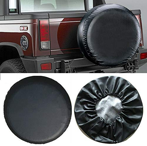 HugeAuto Cubiertas de Rueda de Repuesto, Cubierta Protectora de Cuero Universal Impermeable para Neumáticos para Remolques, Autocaravanas, Furgonetas, Autocaravanas, Diámetro 78-81 cm
