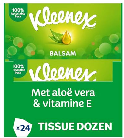Kleenex Balsam Tissues 1536 Taschentücher, 24 Stück, Vorteilspackung