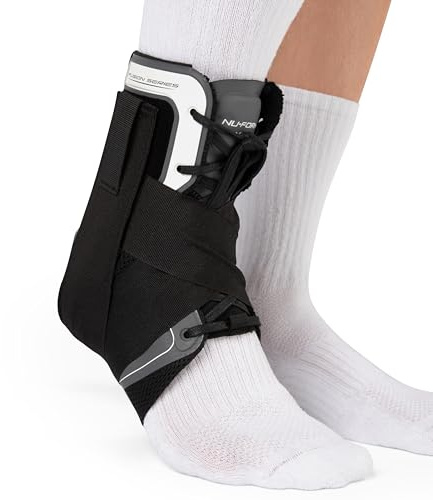 Ovation Medical Nu-Form Ankle Brace - Premium, Low Profile Ankle Stabilizer and Ankle Compression Brace - Breathable Ankle Brace for Sports, Ankle Sprains, Injury Recovery Support, & More (Medium)