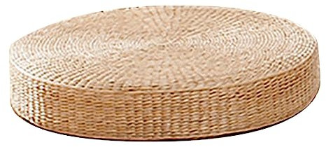 QUINTRA Kissen handgewebt Outdoor für Zen zur Meditation Kissen 40 40 Mit Bezug (Beige, A)