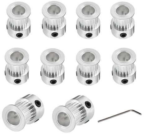 BZ 3D GT2 Pulley 20 Teeth 8mm Bore 10mm Width GT2 Timing Pulley Wheel 8mm Bore for 3D Printer 9mm/10mm Width GT2 Timing Belt.(10 pcs)