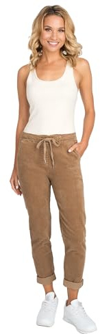 Lacamia - Cordhose aus Baumwolle, Herbst Cordhose Zeitlose Eleganz H05, Größen:S, Farben:Camel