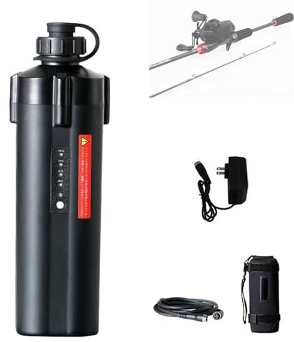 HSSYTZOUL 14.8V Electric Winch Lithium Battery 5000Mah 7000Mah 10000Mah Fishing Reel Lithium Battery with Power Indicator And Charger Fishing Rod Battery,14.8V,7000mah