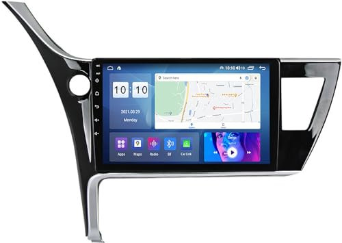 Lettore video multimediale Android 12 Auto Stereo per Corolla 2017-2019, Ricevitore autoradio 2 Din Navigatore satellitare Radio GPS Navi Touchscreen HD da 9'' con Mirror Link Wifi Bluetooth SWC Carpl
