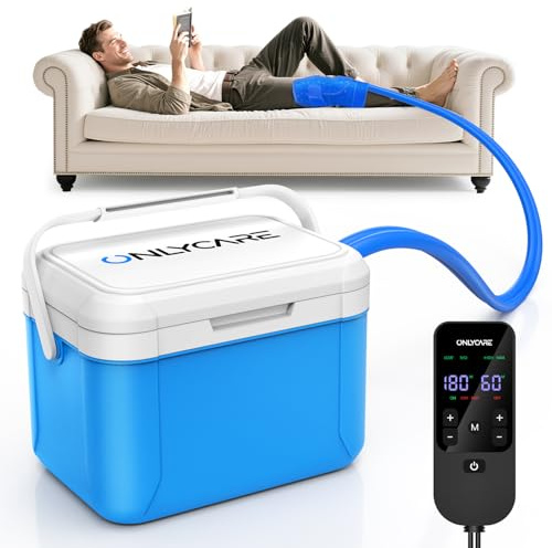 Ice Machine for Knee After Surgery, Portable Cold Therapy Machine, Program Timer Ice Therapy Machine with Quiet Pump, Cold Compress Pad for Ankle, Arm Joints, Sports Injuries, Cryotherapy Pain Relief