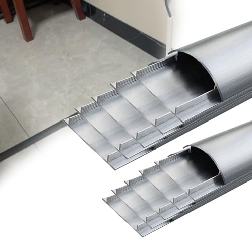 kabelkanal Kabelkanal Aus Metall Für Den Außenbereich, Selbstklebende Kabelrinne Aus Aluminiumlegierung Für Einfahrten/Hotels/Krankenhäuser, Silberne(10 PCS,L W H 50CM x 55MM x 15MM)