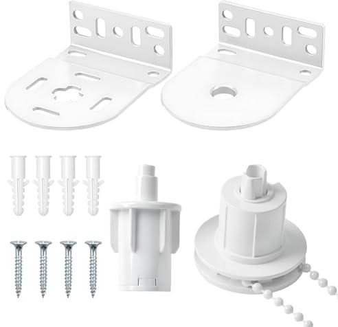 32mm Roller Blind Fittings Kit with Roller Blind Brackets, Clutch Mechanism and Blinds Chain, Replacement Spares and Accessories for Repair of 32mm Blinds in Homes and Offices