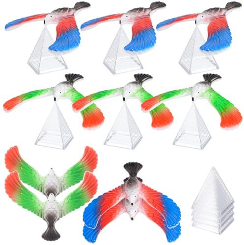 WEKAMOS 10 Stück Balance Adler Schwerkraft Vogel Physik Lernspiel für Fingerbalancierender Gravity Eagle für Kinderparty und Schreibtisch Zufällige Farbe Zufällige Farbe