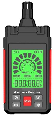 monitor di co2, Rilevatore Di Perdite Gas Con Schermo LCD, Suono E Allarme, Combustibile Infiammabile, Metano Naturale, Per Lavoro Casa per casa, ufficio, auto