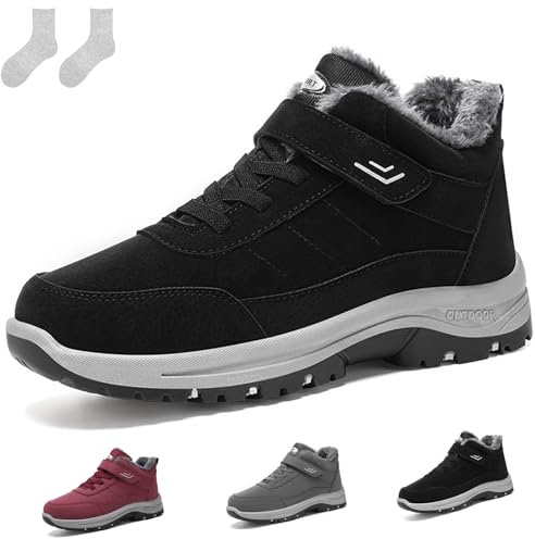 Generisch Zapatos ortopédicos de invierno para hombre y mujer, impermeables y aislantes, botas de senderismo antideslizantes y acolchadas gruesas, c, 43 EU