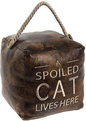 Lesser & Pavey Door Stops Faux Leather Cat Doorstop for Home & Office | Stylish Wedges & Stoppers for Bedroom & Living Room | Reliable and Decorative Door Stops for Indoors & Outdoors Floors